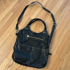 Roots *vintage* black leather purse